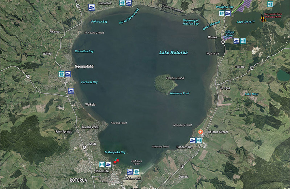 Printable Rotorua Maps Boating maps