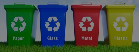 recycling bins