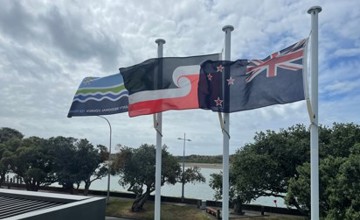 Flags flying