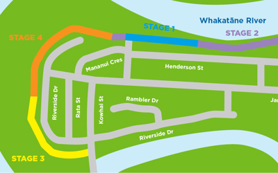 Map For Stopbank Work In Whakatane
