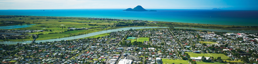 Aerial view of Whakatāne