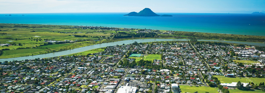 Aerial view of Whakatāne
