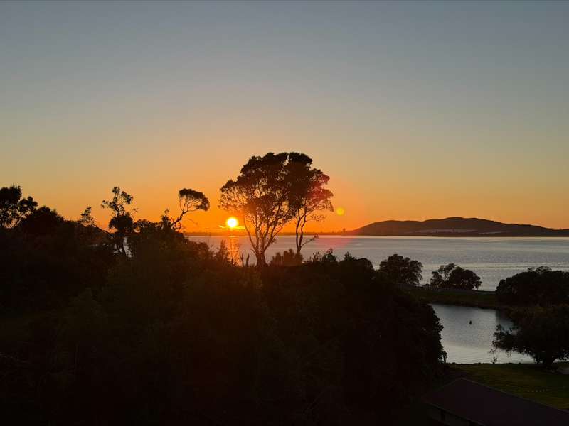 Sunset over water